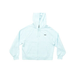 Vans Women's Blue Cropped Full Zip Hoodie Sweatshirt Size Small Jacket Aqua Blue